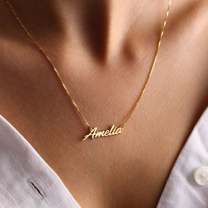 Collana con nome in stile firma personalizzata