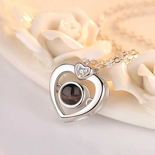 Custom Double Love Projection Necklace