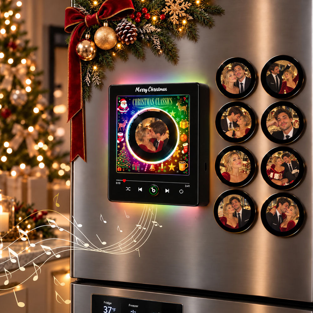 Black PRO music fridge magnet with colorful RGB lighting