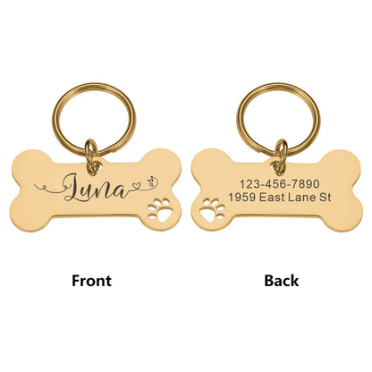 Customized Dog Tags Gold