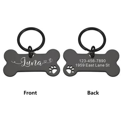 Customized Dog Tags Black