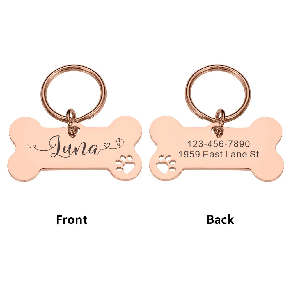 Customized Dog Tags Rose Gold