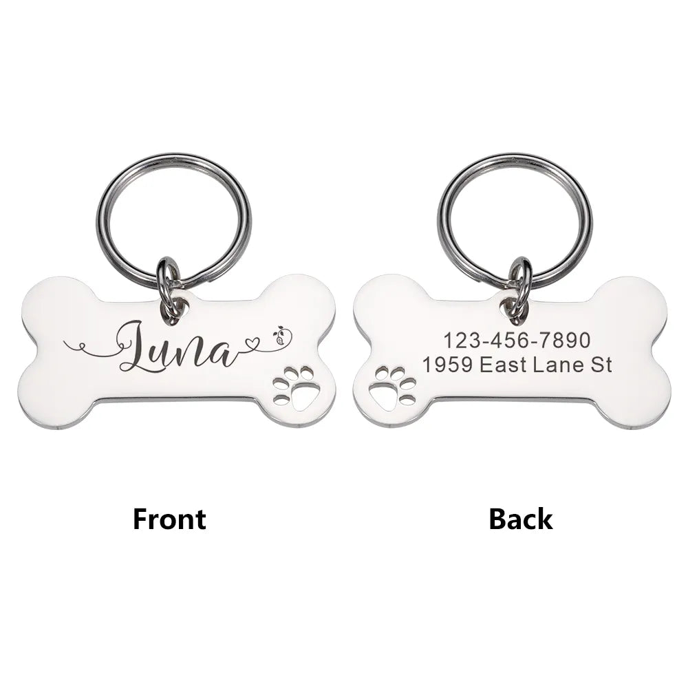 Customized Dog Tags Silver