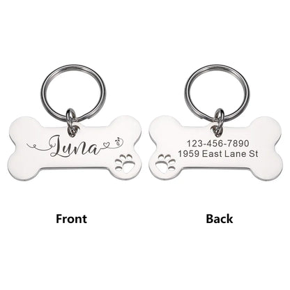 Customized Dog Tags Silver