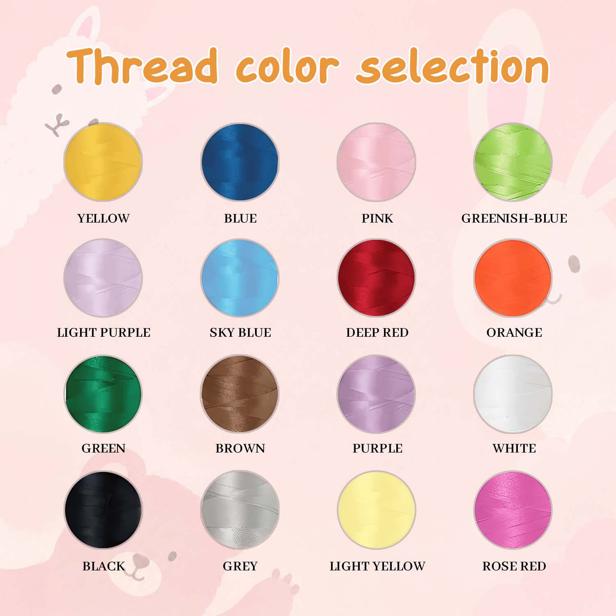 Embroidery thread color choices for personalized lovey blankets