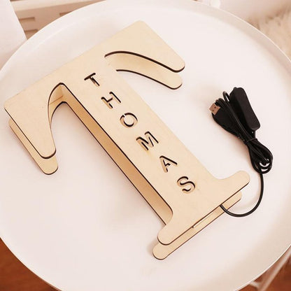 Custom Personalized Wooden LED Night Light