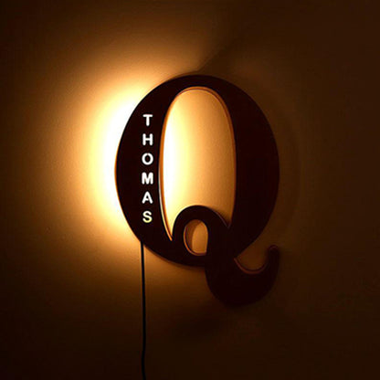 Custom Personalized Wooden LED Night Light