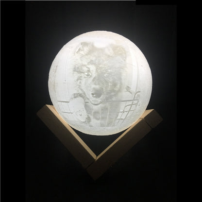 Custom Photo and Text Moon Lamp