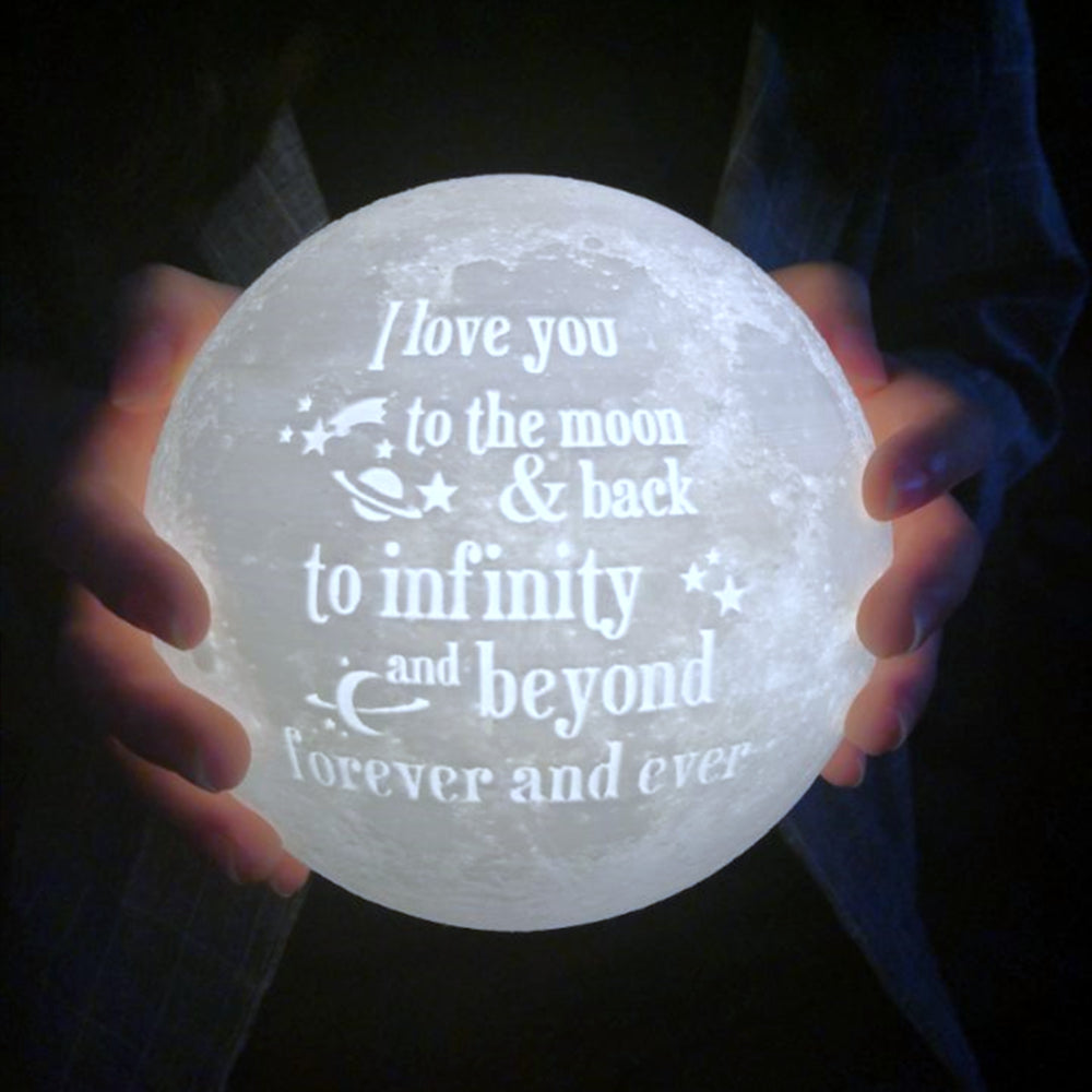 Custom Photo and Text Moon Lamp