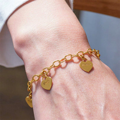 Bracciale personalizzato con incisione a cuore 