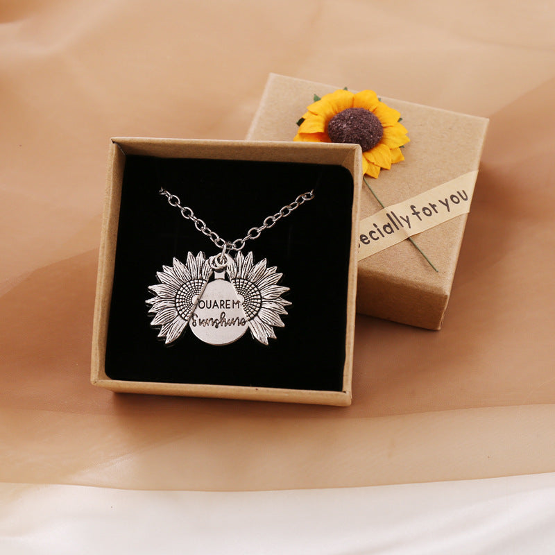 You Are My Sunshine Necklace in Gold With Gift Box