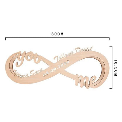 Personalized Couple Name Infinity YOU AND ME USB LED Night Light