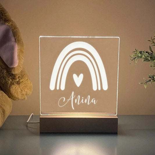 Luce notturna a LED con nome personalizzato per bambini