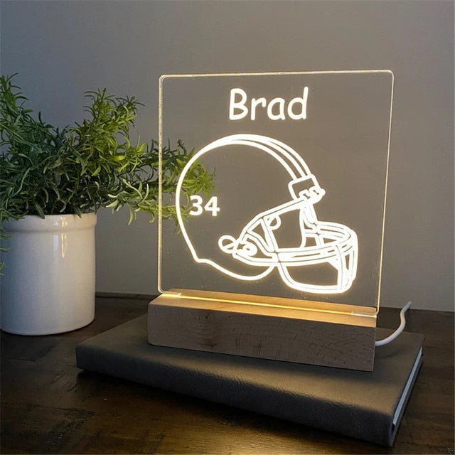 Custom Name LED Night Light for Kids