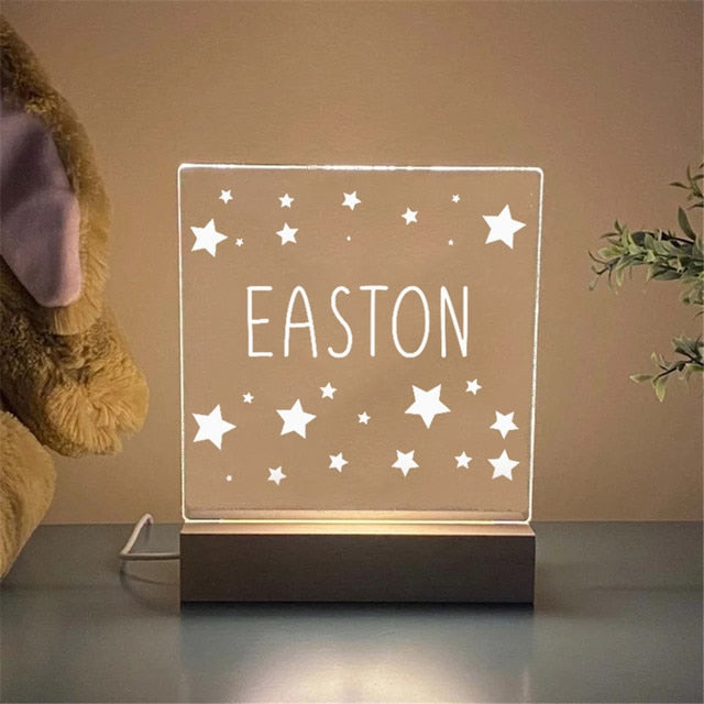 Custom Name LED Night Light for Kids