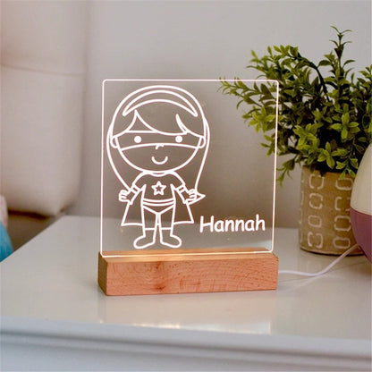 Custom Name LED Night Light for Kids