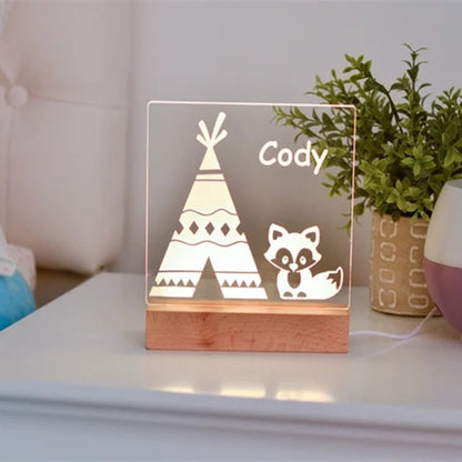 Custom Name LED Night Light for Kids