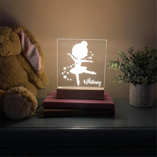 Custom Name LED Night Light for Kids