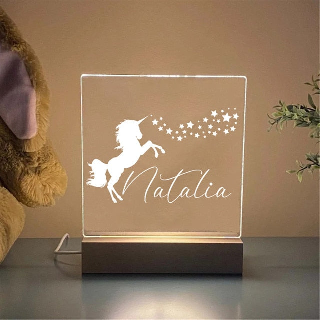 Custom Name LED Night Light for Kids