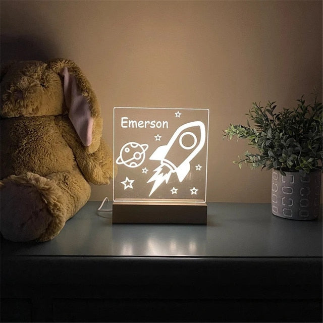 Custom Name LED Night Light for Kids