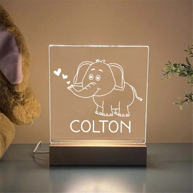 Custom Name LED Night Light for Kids