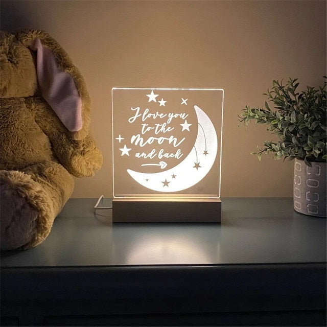 Custom Name LED Night Light for Kids