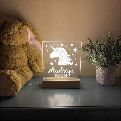 Custom Name LED Night Light for Kids