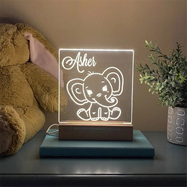 Custom Name LED Night Light for Kids