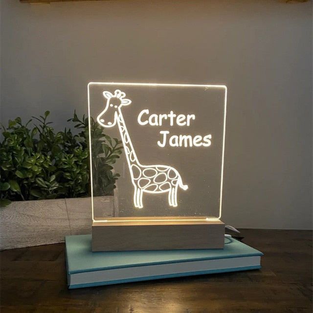 Custom Name LED Night Light for Kids