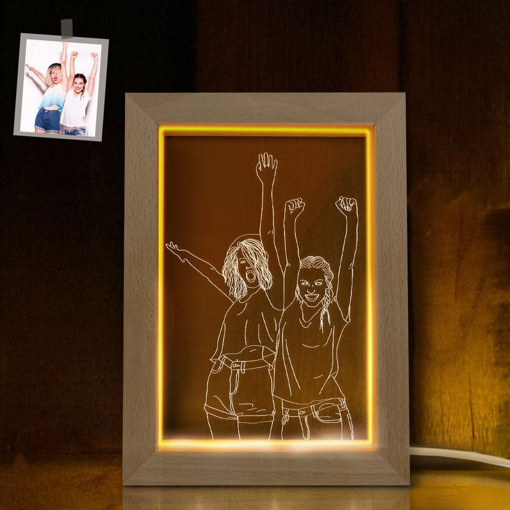 Personalized line drawing Frame lamp