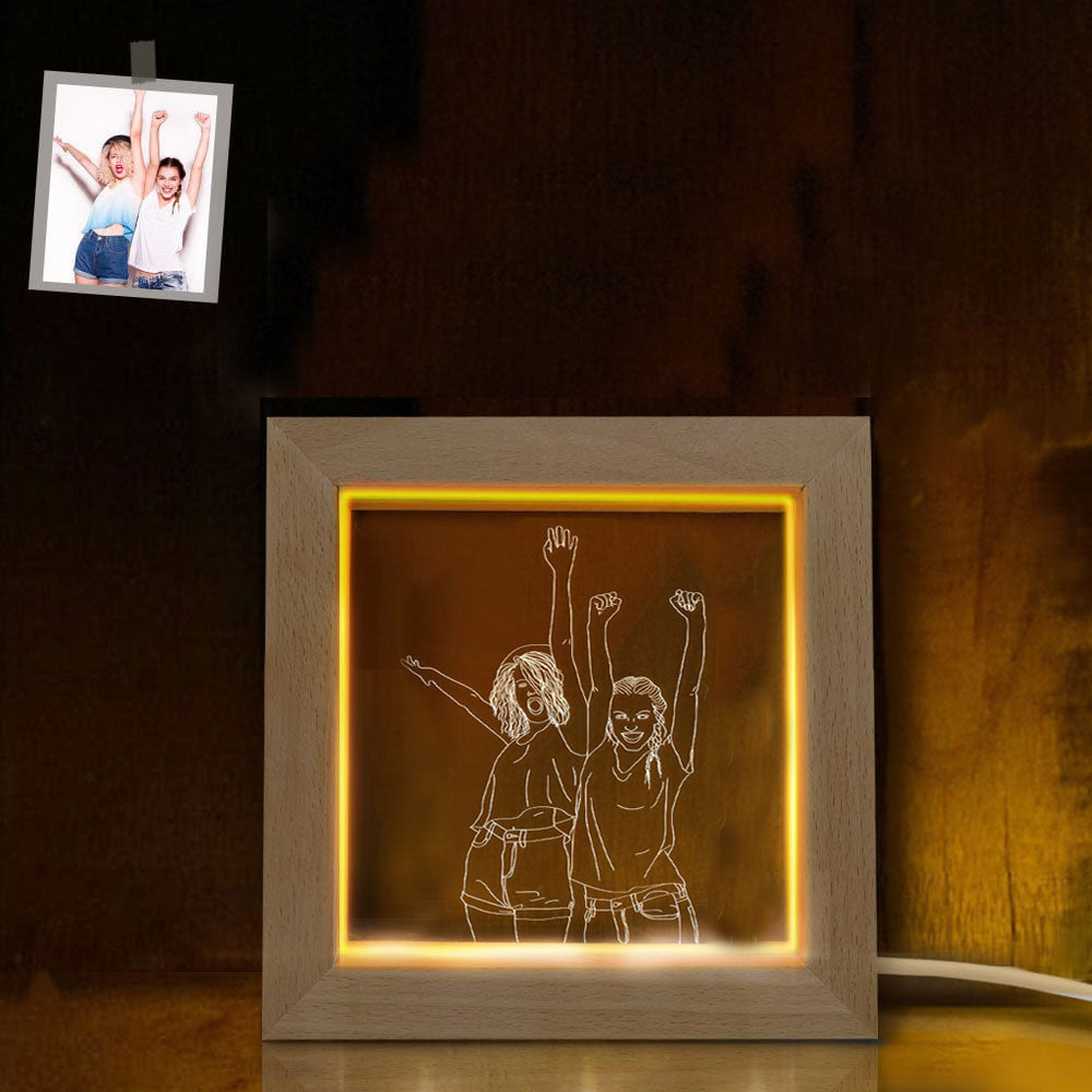 Personalized line drawing Frame lamp