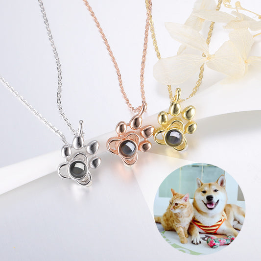 Custom Pet Photo Projection Necklace