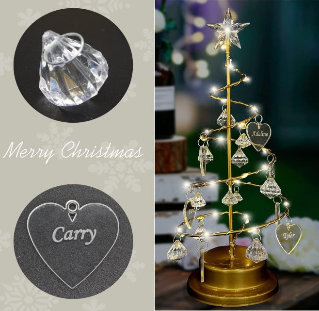 Personalized LED Heart Acrylic Christmas Crystal Light