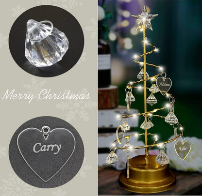 Personalized LED Heart Acrylic Christmas Crystal Light