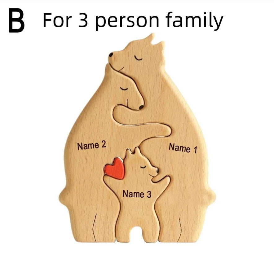 Charming Custom Bear Theme Puzzle - Your Family, Your Style!