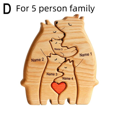 Charming Custom Bear Theme Puzzle - Your Family, Your Style!