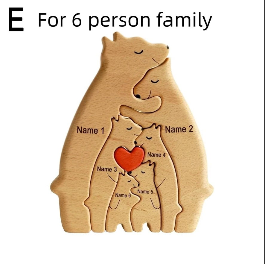 Charming Custom Bear Theme Puzzle - Your Family, Your Style!