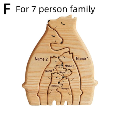 Charming Custom Bear Theme Puzzle - Your Family, Your Style!