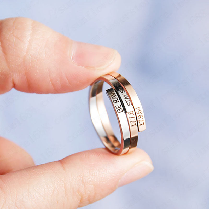 Customized Engraved Ring with Names