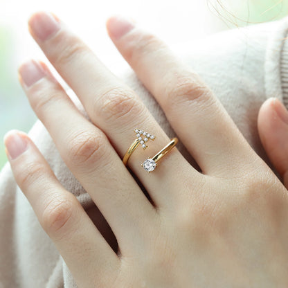 Wakera™ Sparkle Initial Minimalist Ring – maßgeschneiderte Eleganz 💍