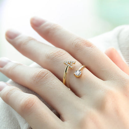 Wakera™ Sparkle Initial Minimalist Ring – maßgeschneiderte Eleganz 💍